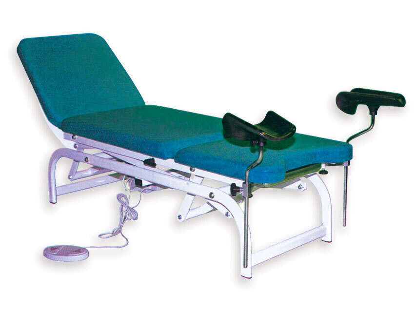 HEIGHT ADJUSTABLE GYNAECOLOGICAL BED - blue