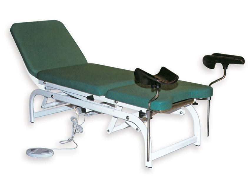 HEIGHT ADJUSTABLE GYNAECOLOGICAL BED - green