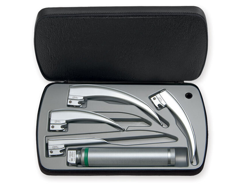 HEINE CLASSIC+ LED LARYNGOSCOPE SET - 4 blades