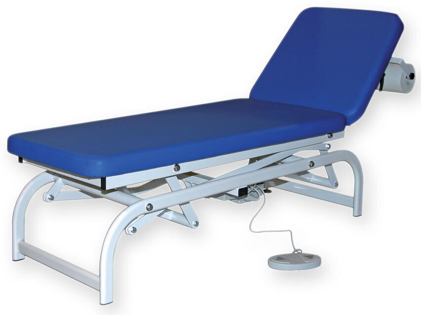 KING HEIGHT ADJUSTABLE EXAMINATION COUCH - blue