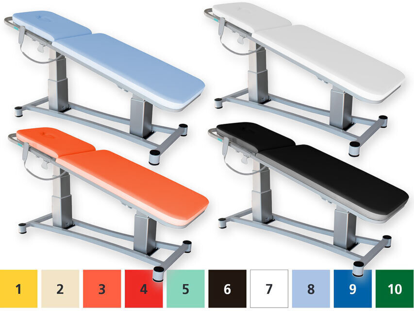 LORD HEIGHT ADJUSTABLE EXAMINATION COUCH with TR/RTR - any colour