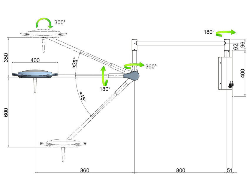 PENTALED 12 LED LIGHT - wall