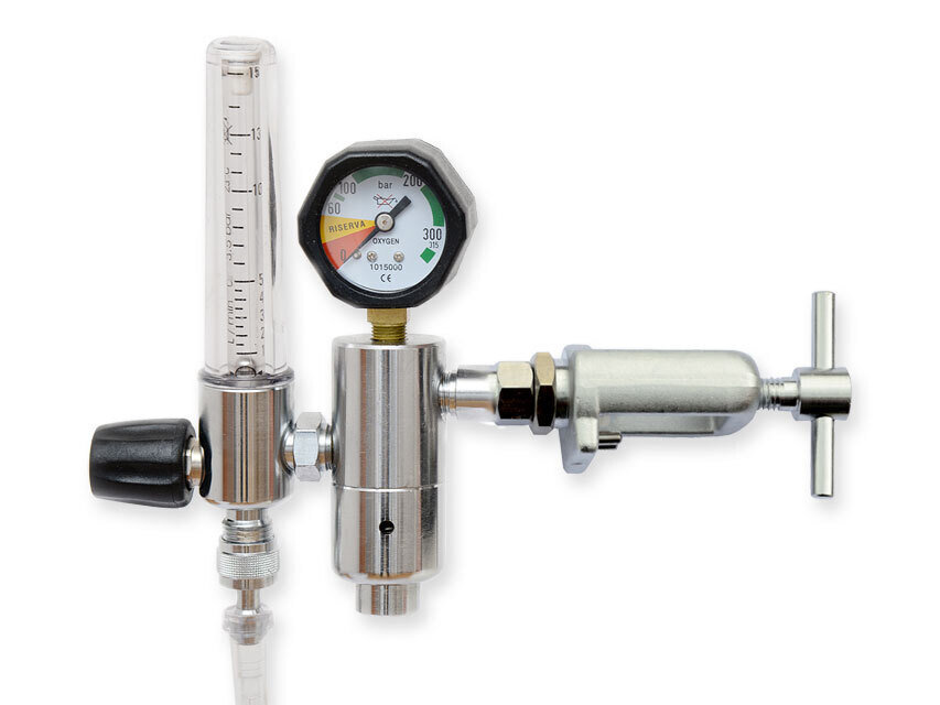 PRESSURE REDUCER with flowmeter and humidif. - PIN INDEX
