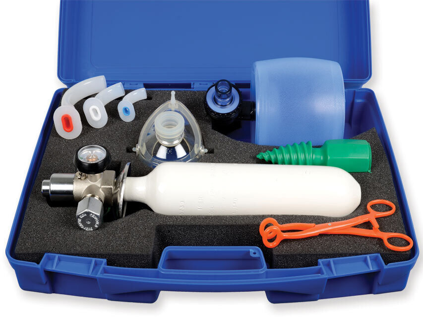 SPEED-1 FIRST AID CASE with cylinder UNI - autoclavable resuscitator