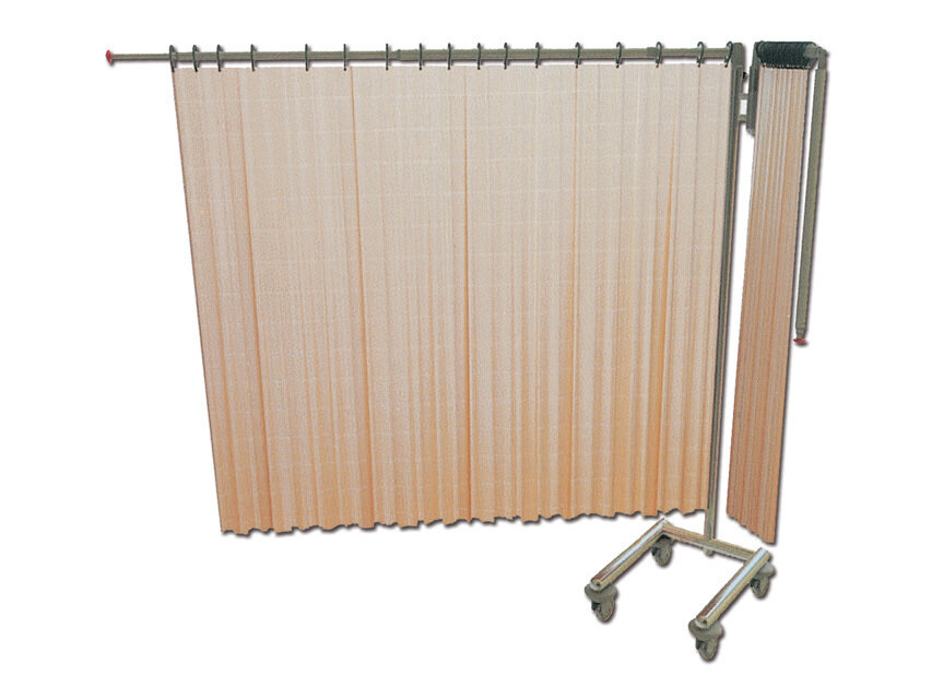 TROLLEY for 2 curtains - foldable - without curtain