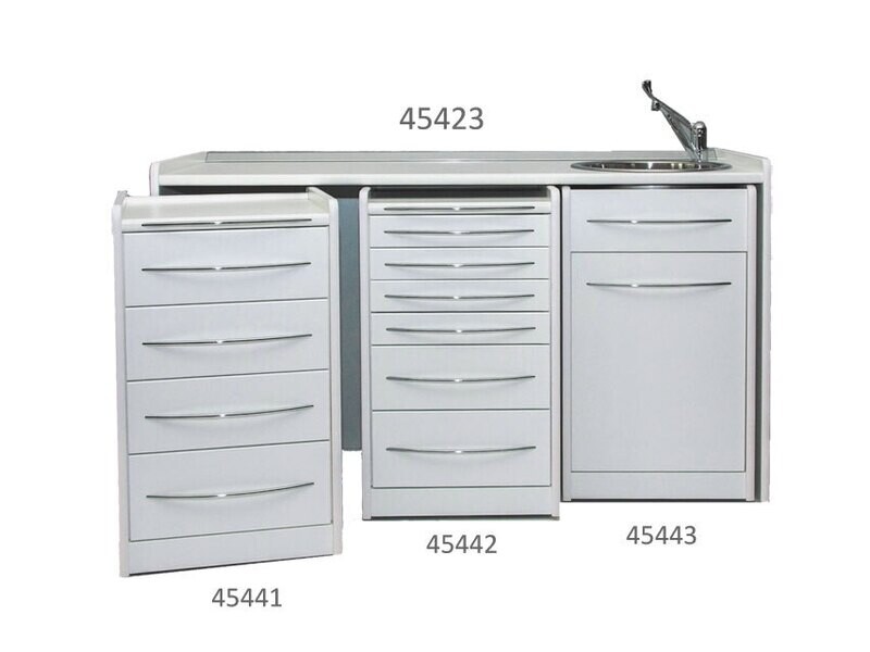 WORKTOP 156 cm - right washbasin