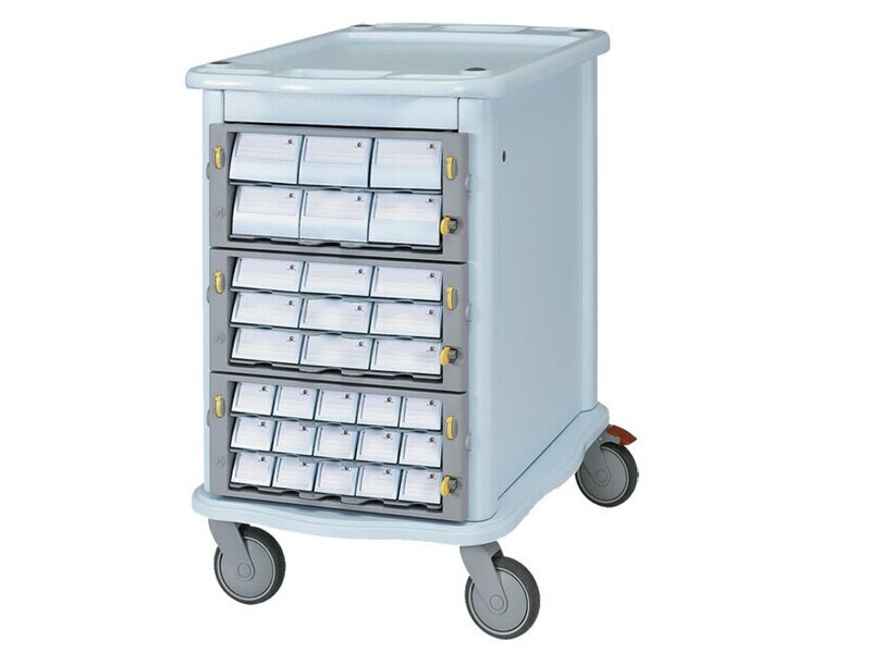DOUBLE FACE PHARMACY TROLLEY