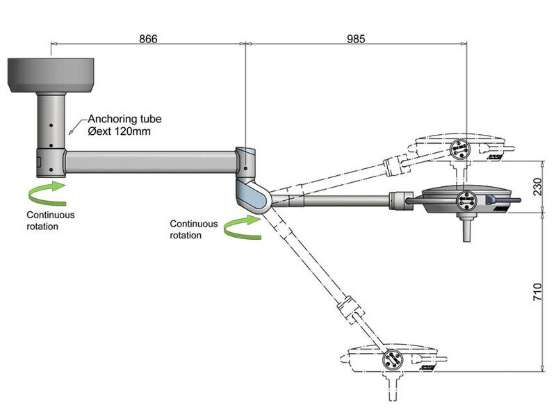 PENTALED 30E SCIALYTIC LIGHT - ceiling