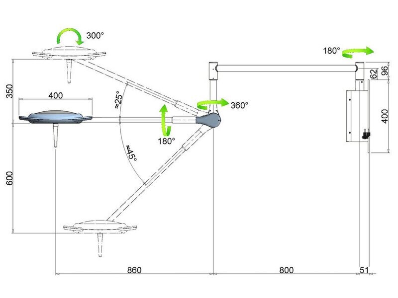 PENTALED 12 LED LIGHT - wall