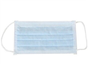 AFLUID® 98% Filtering 4-Ply Surgeon Masks - light blue with loops - type IIR (18 boxes of 50: Total of 900)
