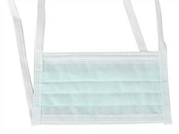 AFLUID® 98% Filtering 4-Ply Surgeon Masks - light green with ties - type IIR (12 Boxes of 50: Total of 600)