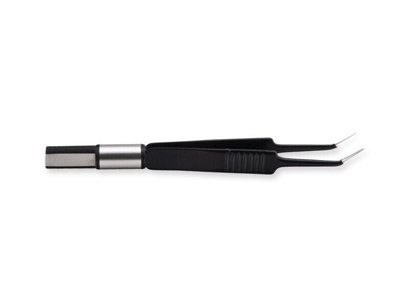 EU NON-STICK JEWELLER FORCEPS 11.50 cm - angled 0.70 mm point