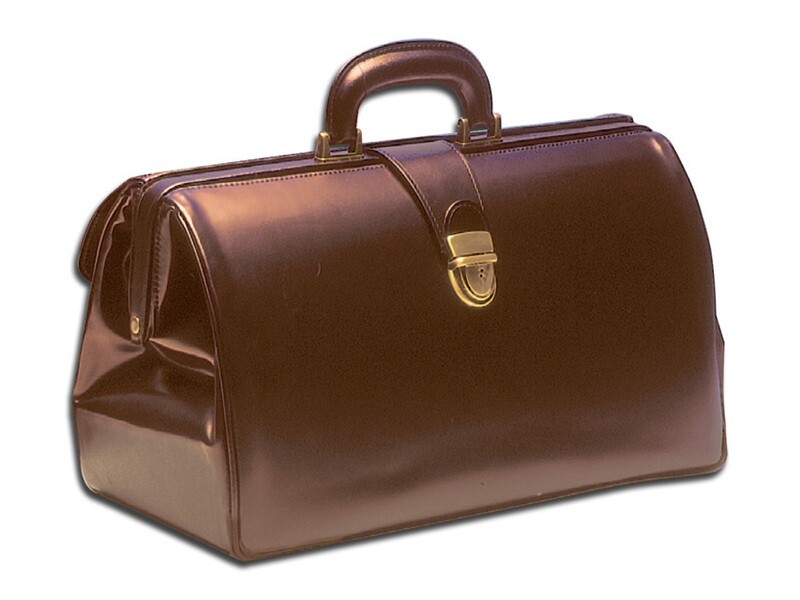 &quot;SUPERTEXAS LEATHER&quot; MEDICAL BAG - chestnut