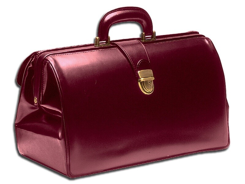 &quot;SUPER TEXAS LEATHER&quot; MEDICAL BAG - bordeaux