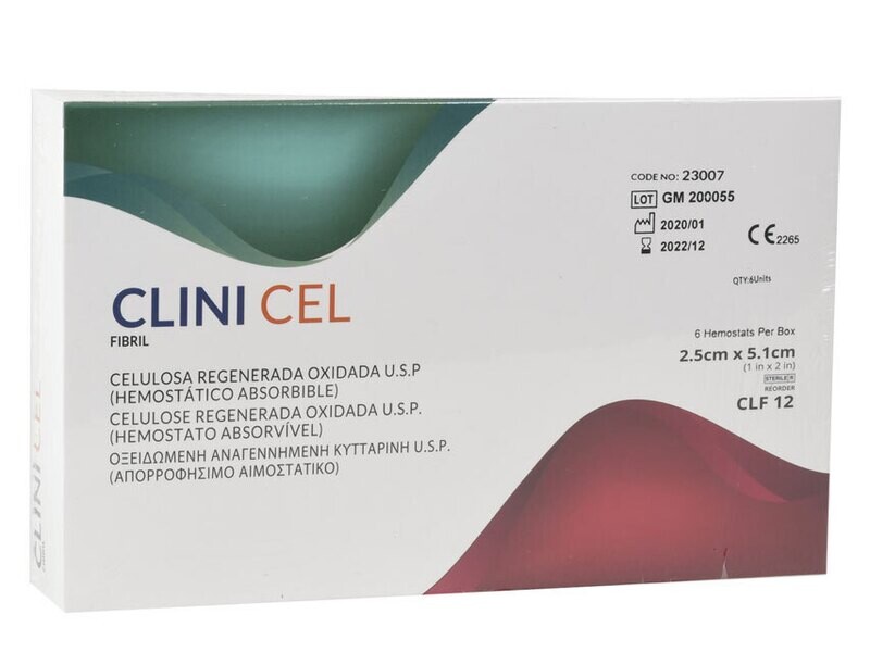 CLINICEL FIBRIL TYPE REGENERATED CELLULOSE 2.5x5.10 cm