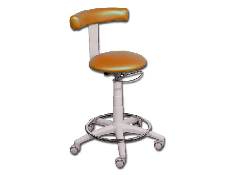 STOOL with ring - metal apricot