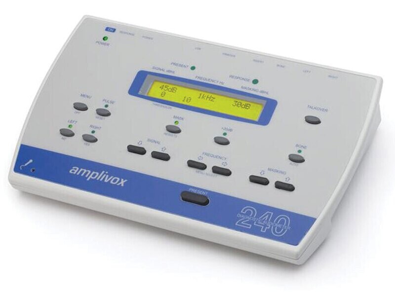 AMPLIVOX 240 DIAGNOSTIC AUDIOMETER - air, bone, mask conduction