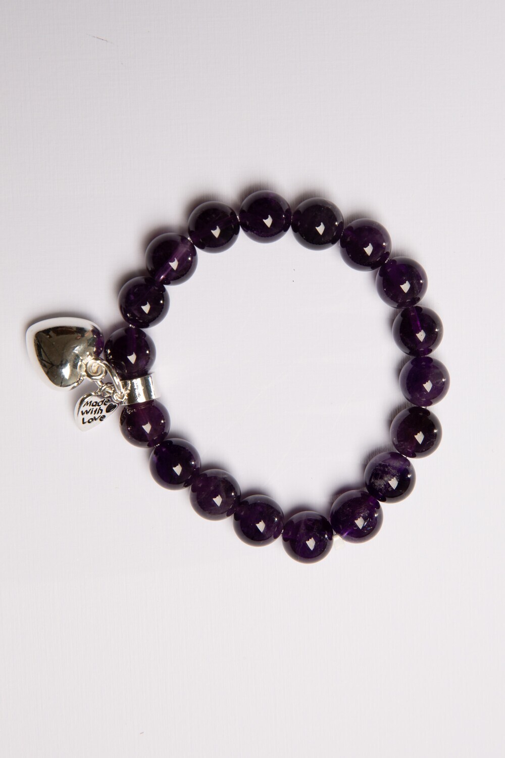 Aroha Made with Love Amethyst Heart bracelet AHB1