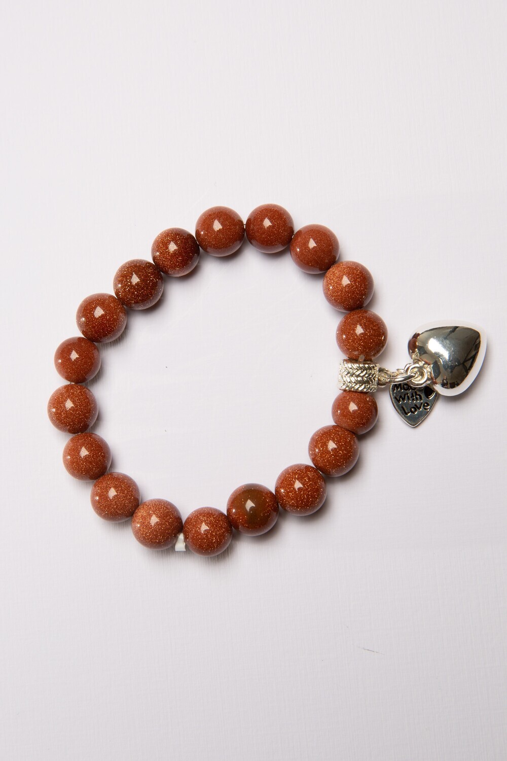 Aroha Made with Love Goldstone Heart bracelet GSHB1