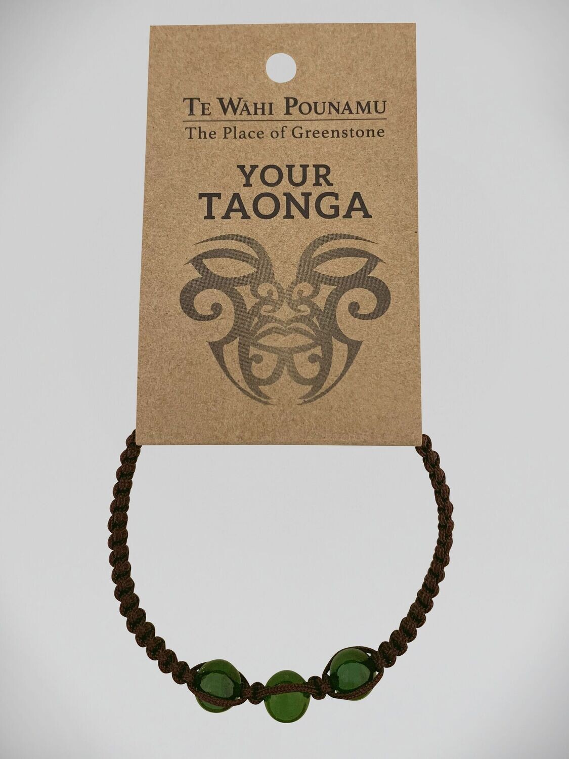 MB3-BR Your Taonga Woven 3 Bead Bracelet