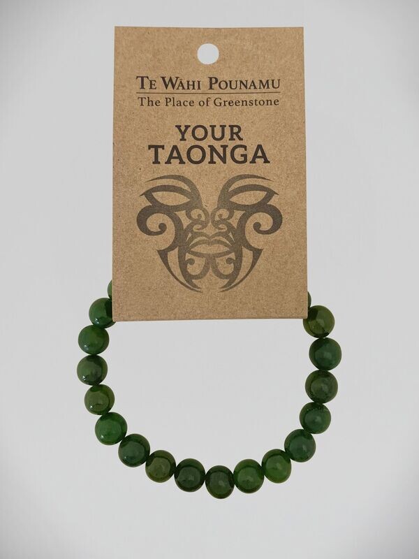 BB6/BB8/BB10 - Your Taonga Nephrite Jade Bead Bracelet