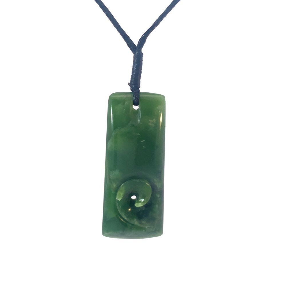 Toki  with Koru- Kahurangi Pounamu