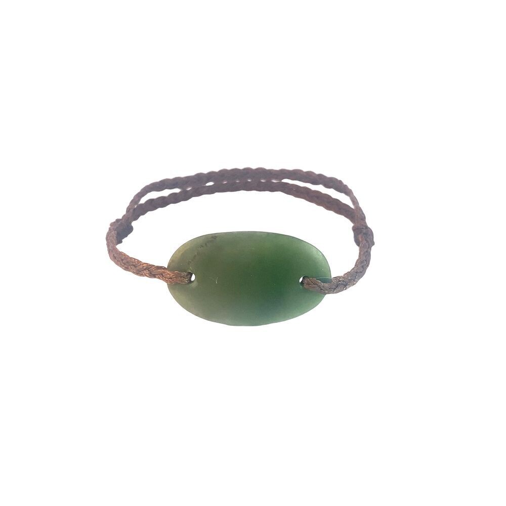 Adjustable Woven Kawakawa Pounamu Bracelet