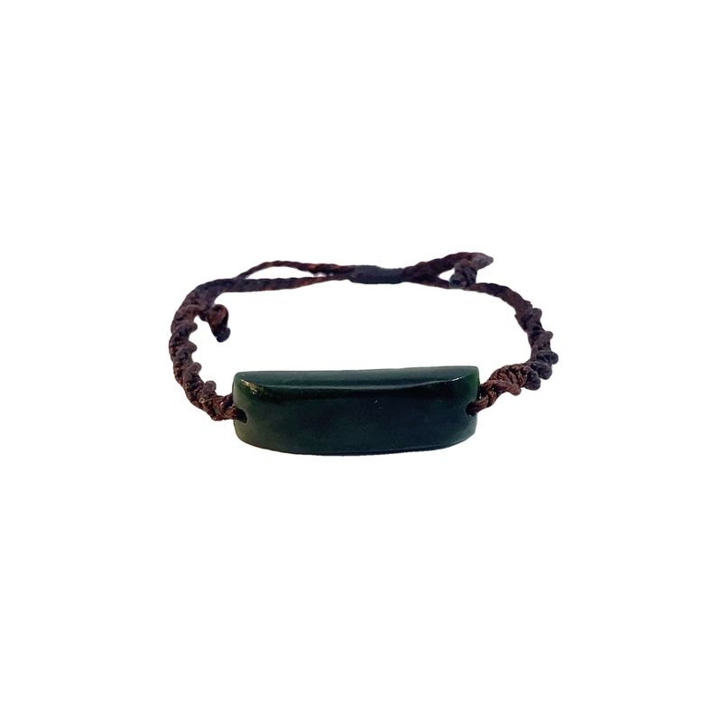 Adjustable Woven Kawakawa Pounamu Bracelet