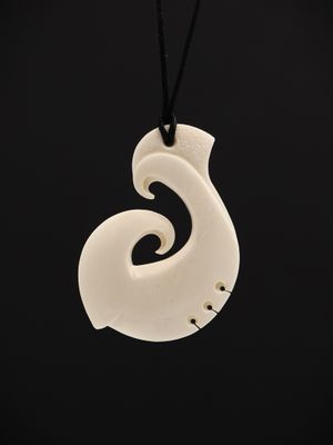 Hand Carved Bone Carving Hei Matau (Hook)