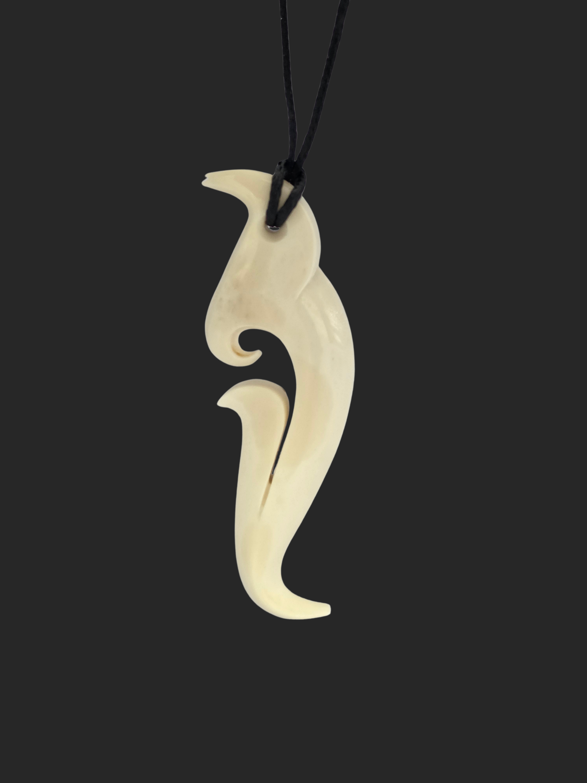 Hand Carved Bone Carving - Artistic Bird