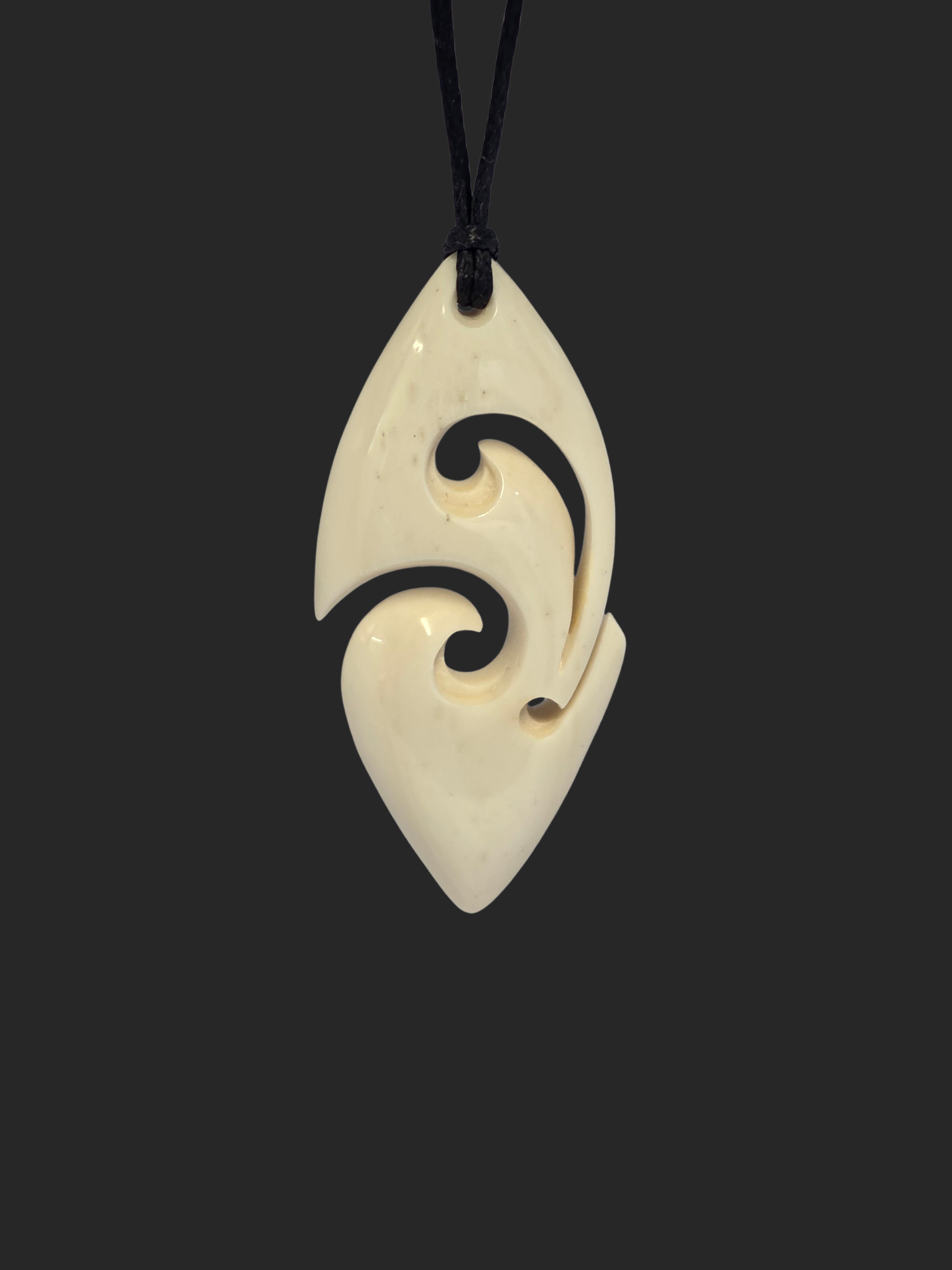 Hand Carved Bone Carving Koru