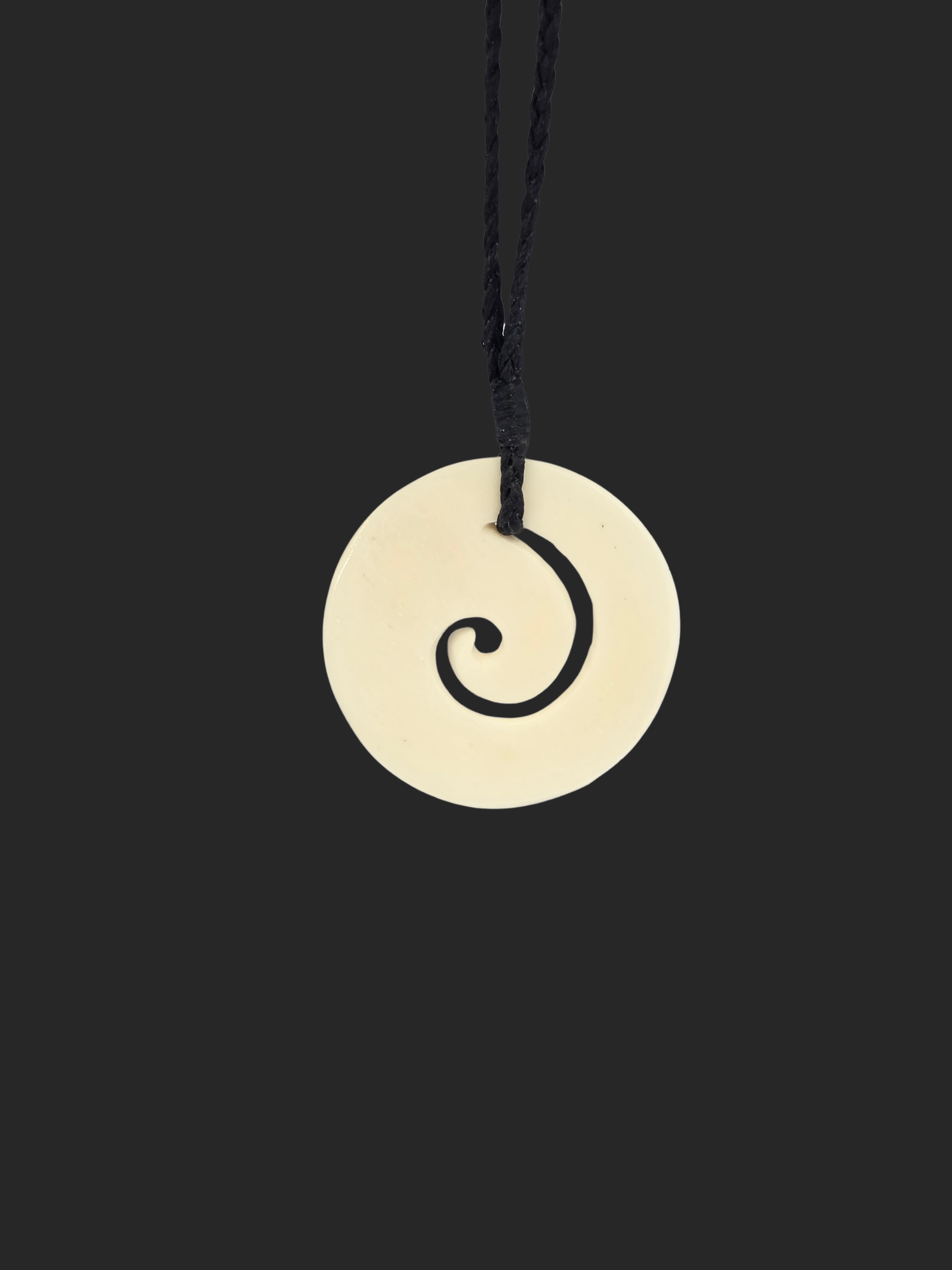Hand Carved Bone Carving Koru - AB67