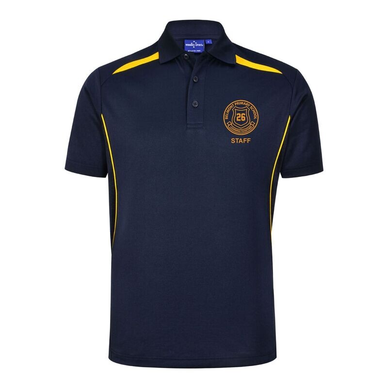 Contrast Polo - Belmont Primary School STAFF (Stock on Hand)