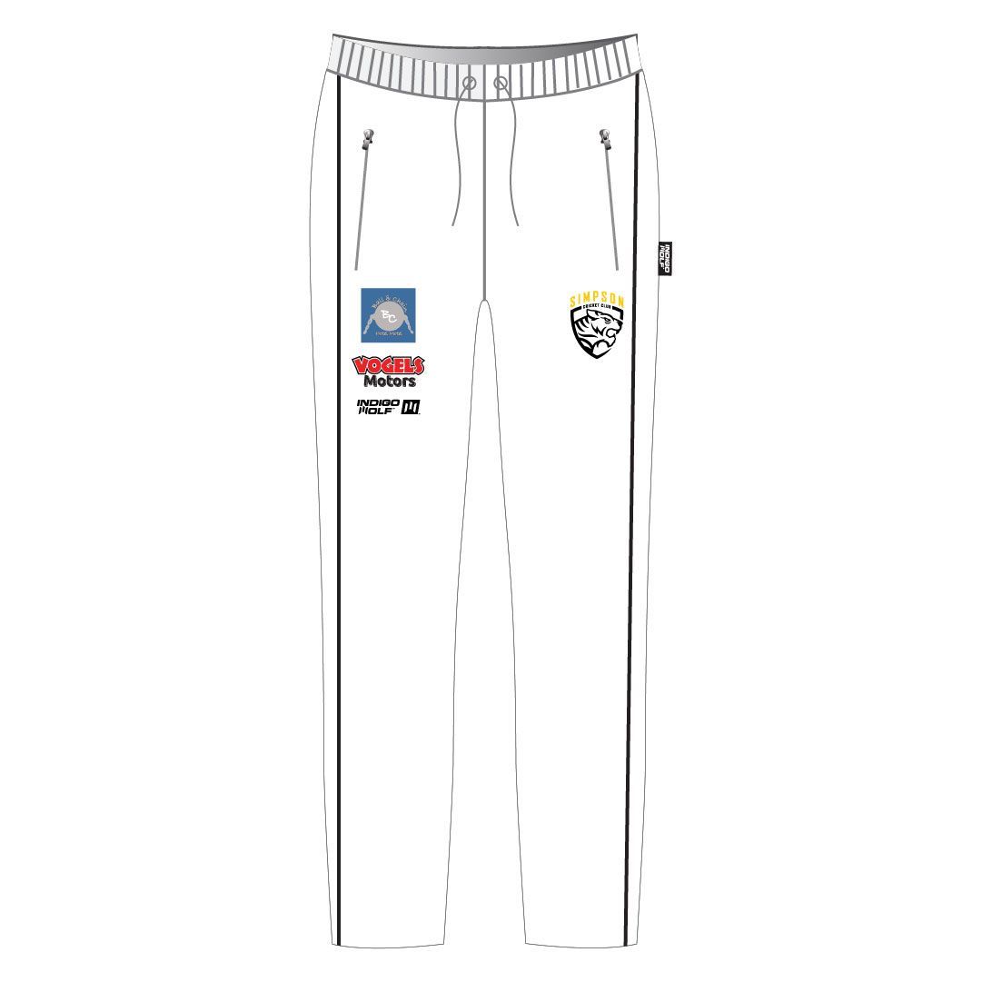 WHITE Cricket Pants - Simpson Cricket Club (Pre-Orders)