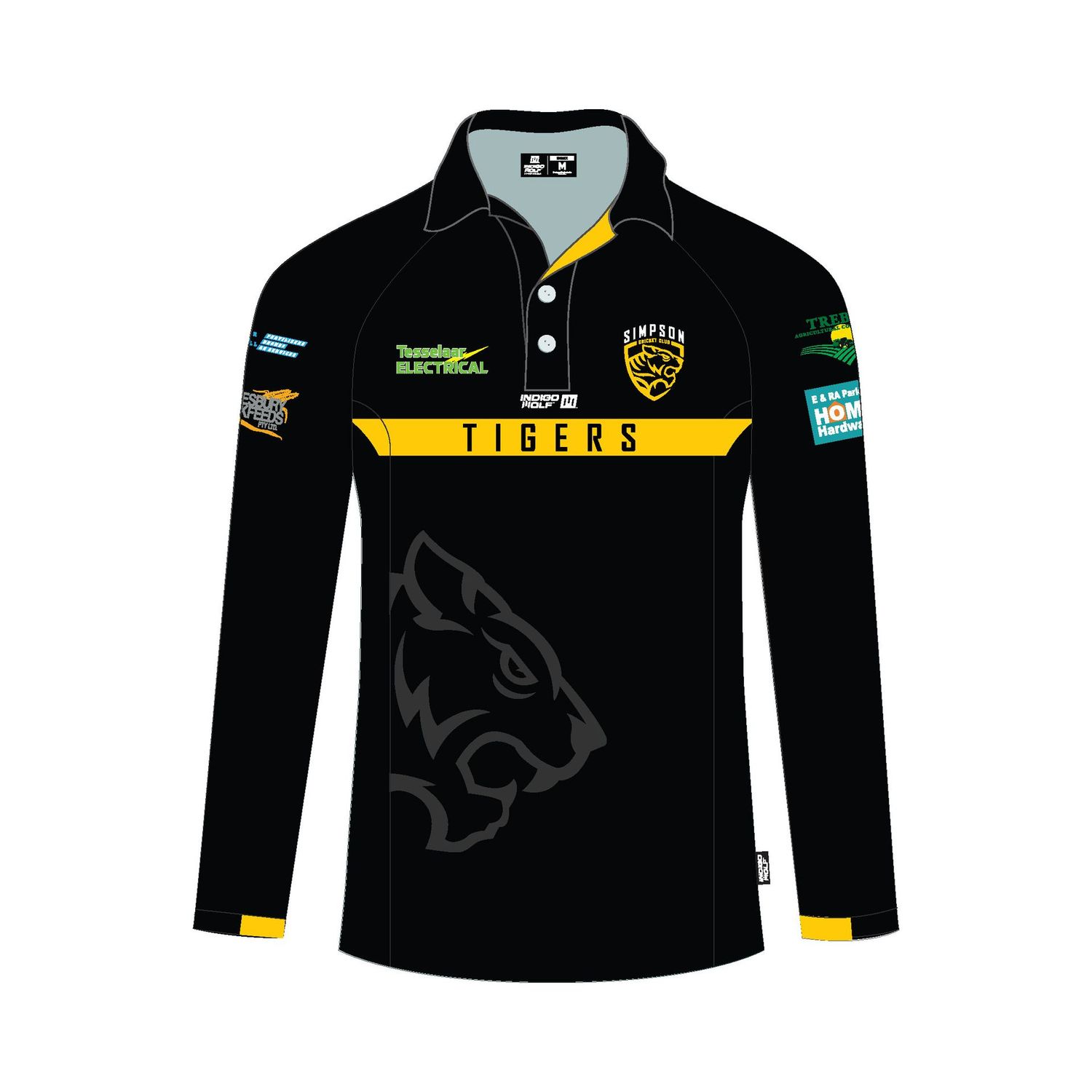 LS Playing Tops (BLACK) - Simpson Cricket Club (Pre-orders)