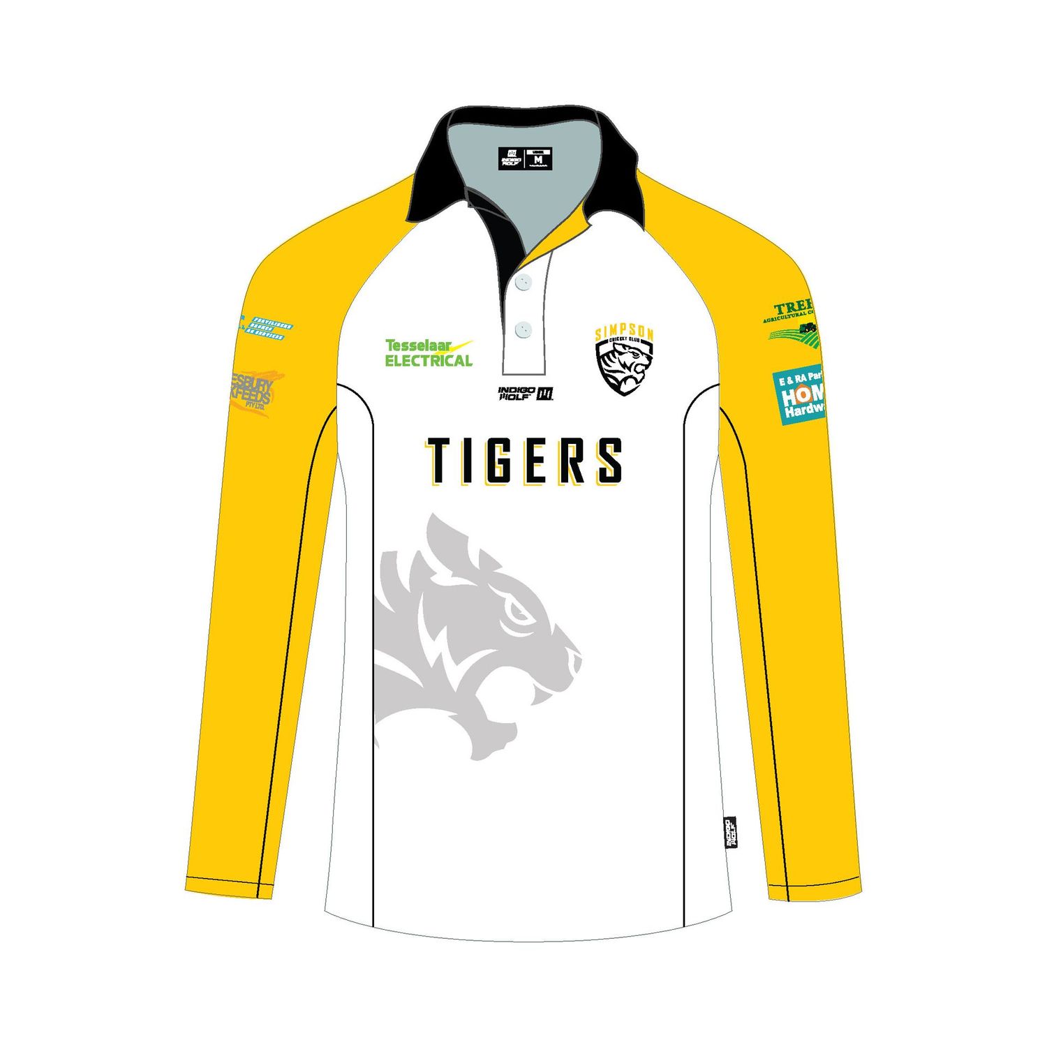 LS Playing Tops (WHITE) - Simpson Cricket Club (Pre-orders)