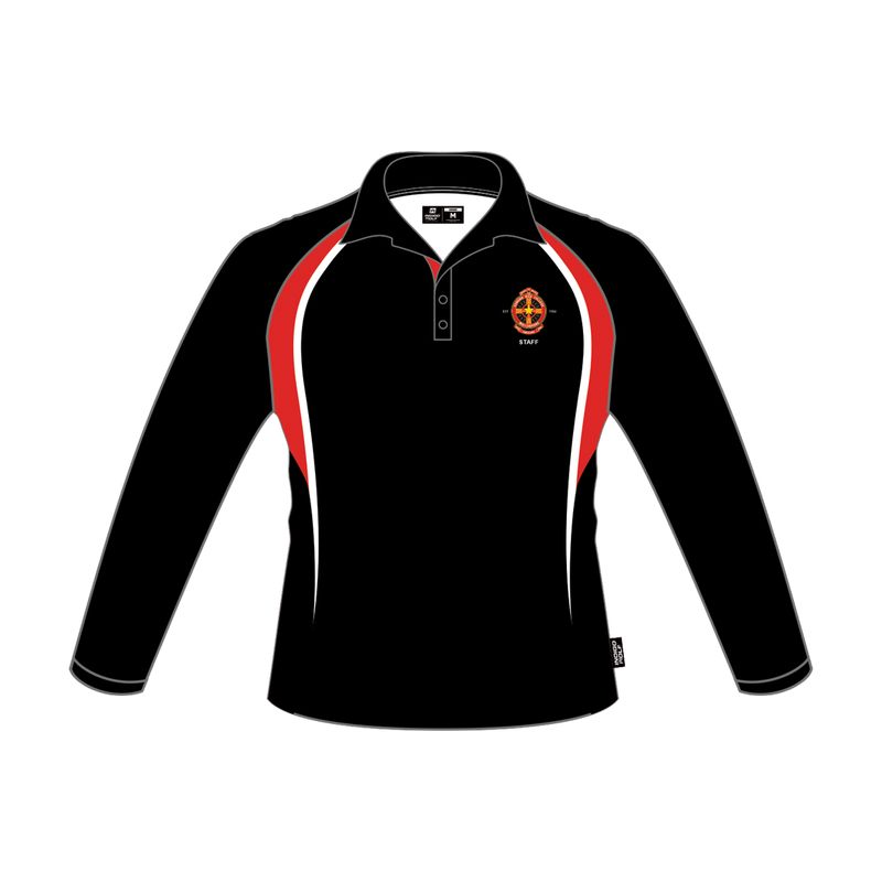 Edmund Rice College 2024 - Staff Long Sleeve Polo (BLACK)