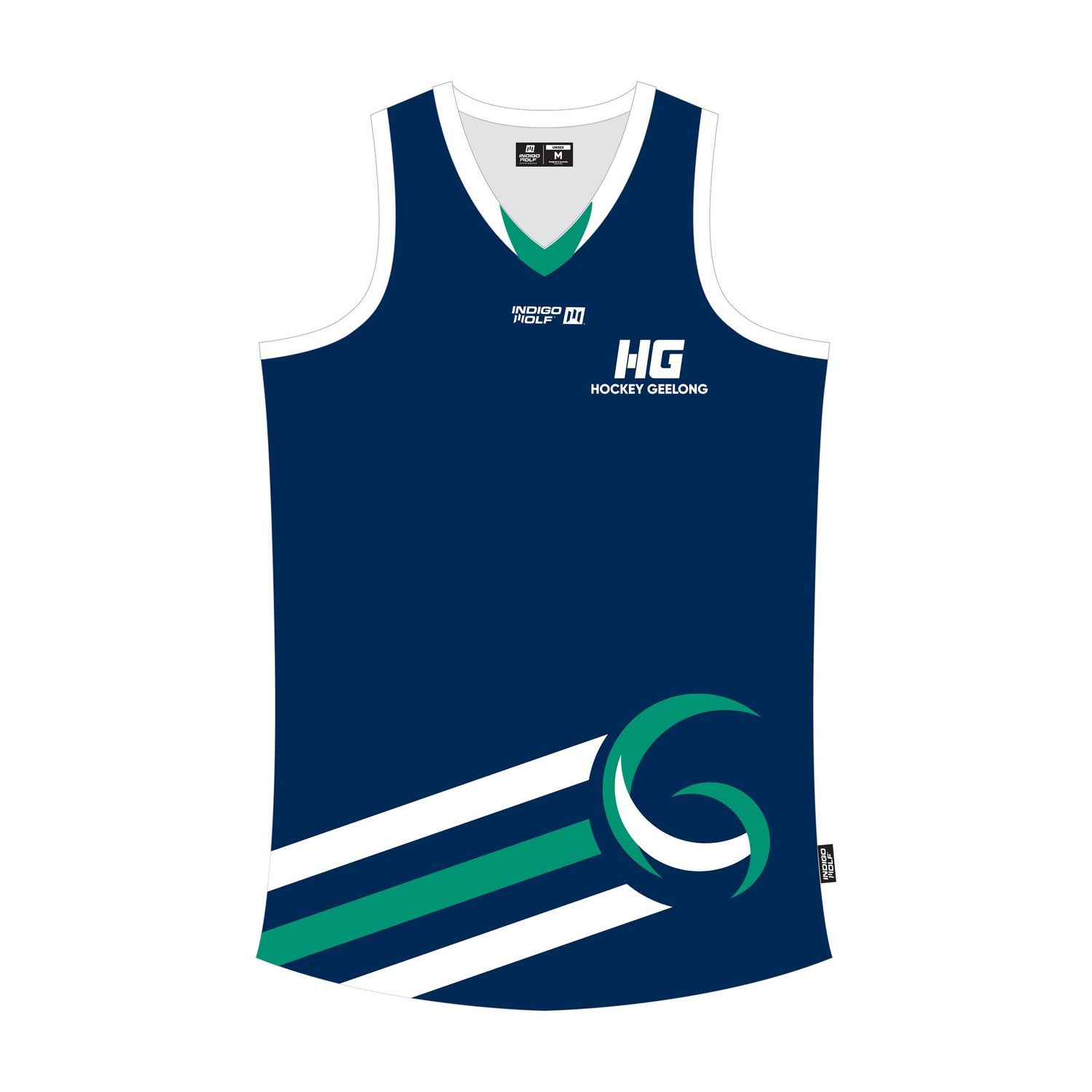 JUNIOR Women's Playing Top (Navy) - Hockey Geelong