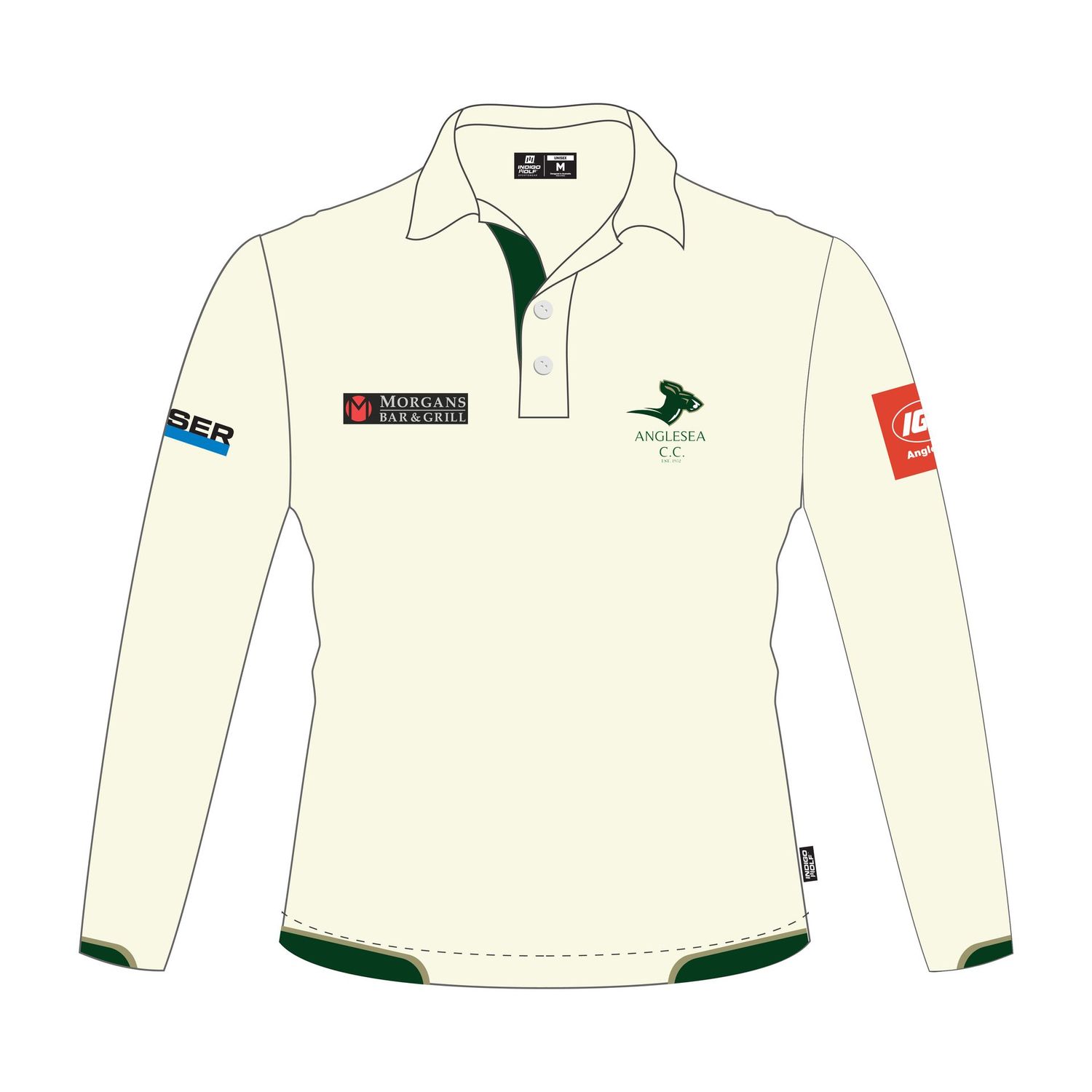 Anglesea Cricket Club - Men's Long Sleeve Polo