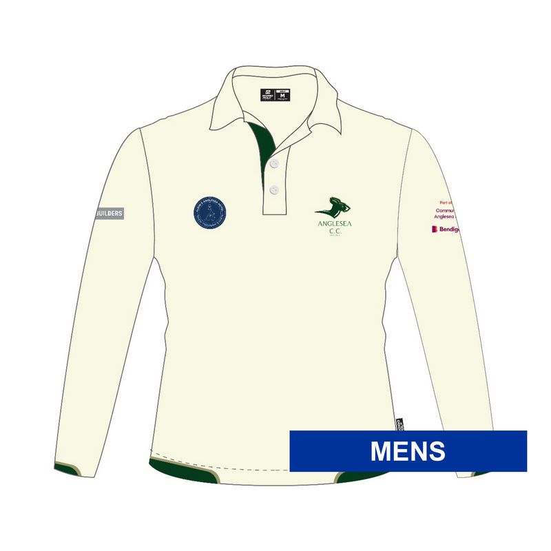 Anglesea Cricket Club - MEN'S  Long Sleeve Polo (2 DAY)