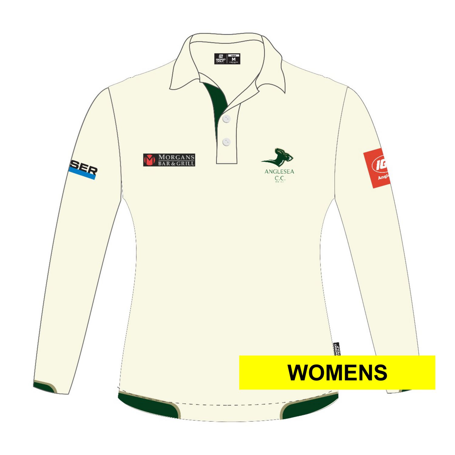 Anglesea Cricket Club - WOMEN'S Long Sleeve Polo (2 DAY)