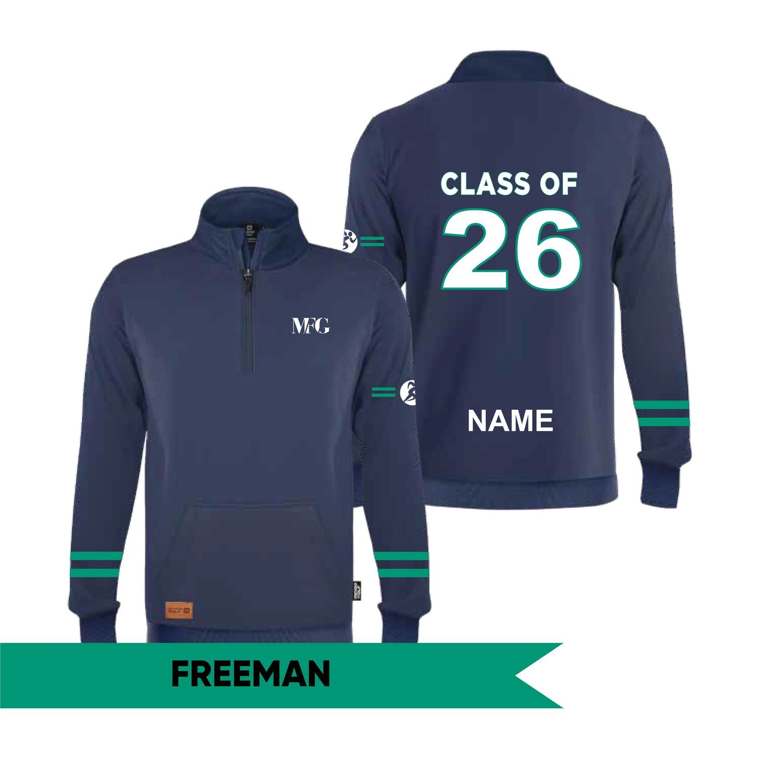 Yr 12 Quarter Zip Jumper - MFGSC FREEMAN 2026 (LATE)