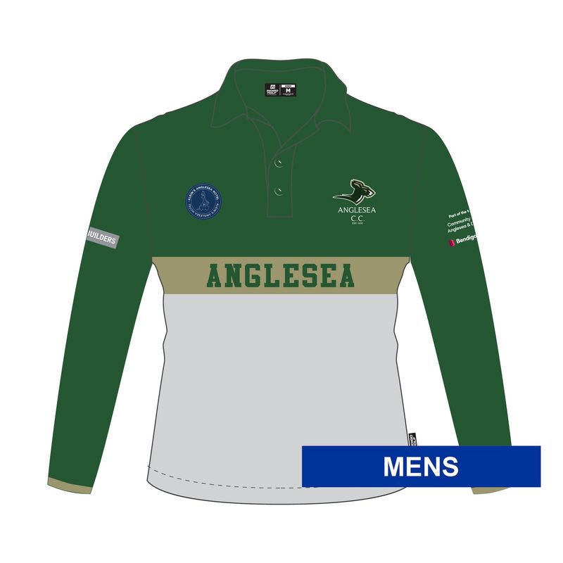 Anglesea Cricket Club - MEN'S  Long Sleeve Polo (1 DAY)