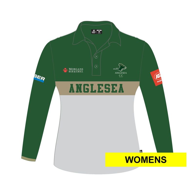 Anglesea Cricket Club - WOMEN'S Long Sleeve Polo (1 DAY)