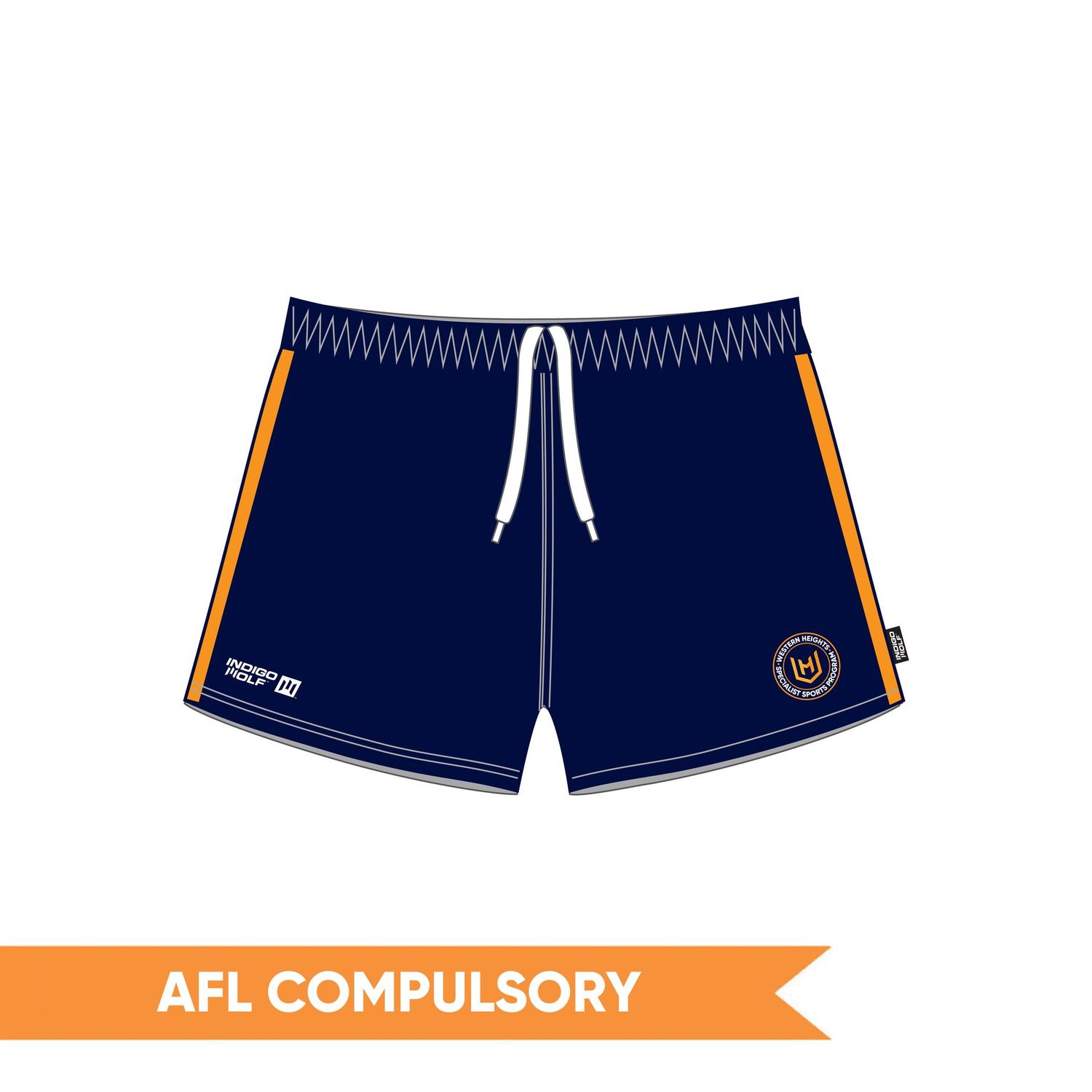 PRE-ORDER 2027 - AFL MENS  Aussie Rules Shorts - Western Heights College SSP