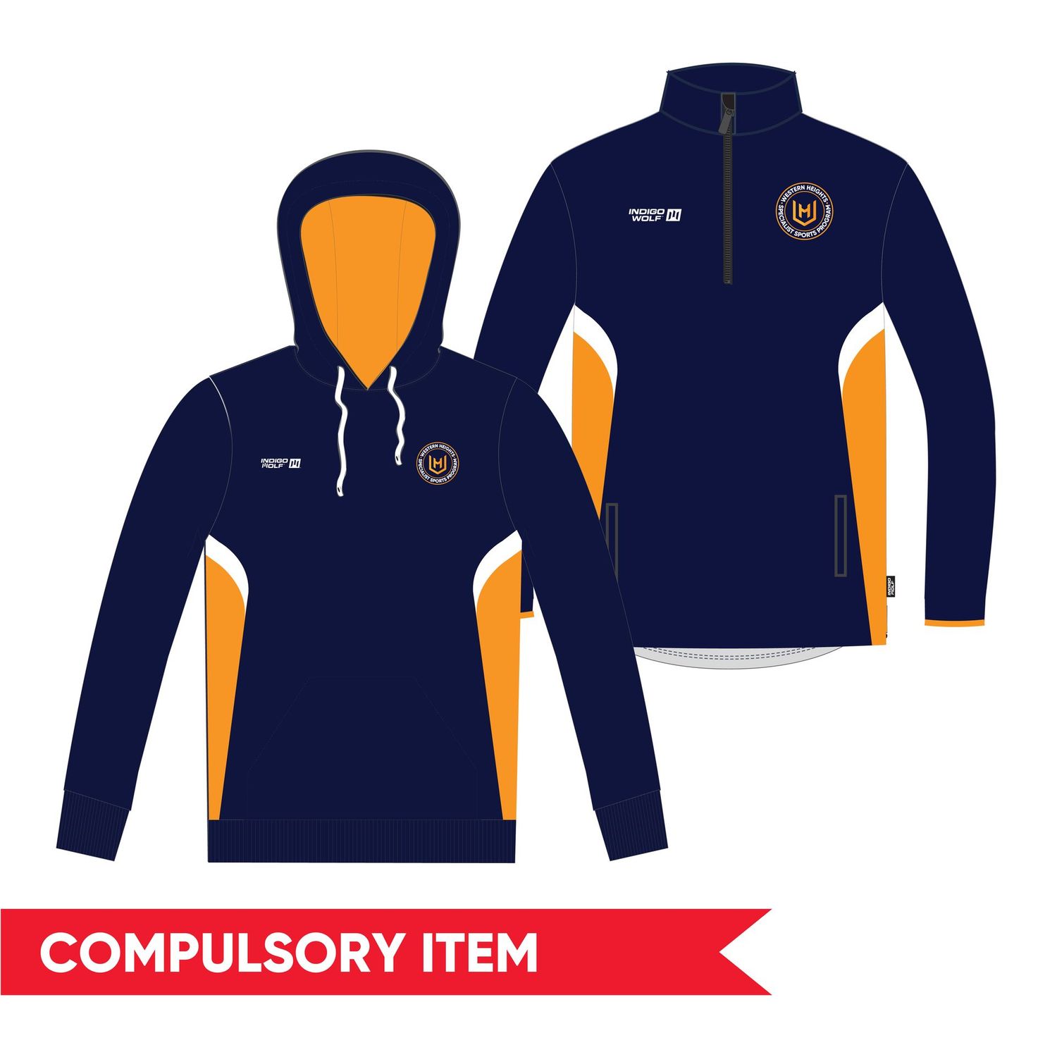 PRE-ORDER 2027 - Heavyweight Fleece Hoodie or 1/4 Zip Jumper - Western Heights College SSP PRE-ORDER 2027 - Heavyweight Fleece Hoodie or 1/4 Zip Jumper - Western Heights College SSP