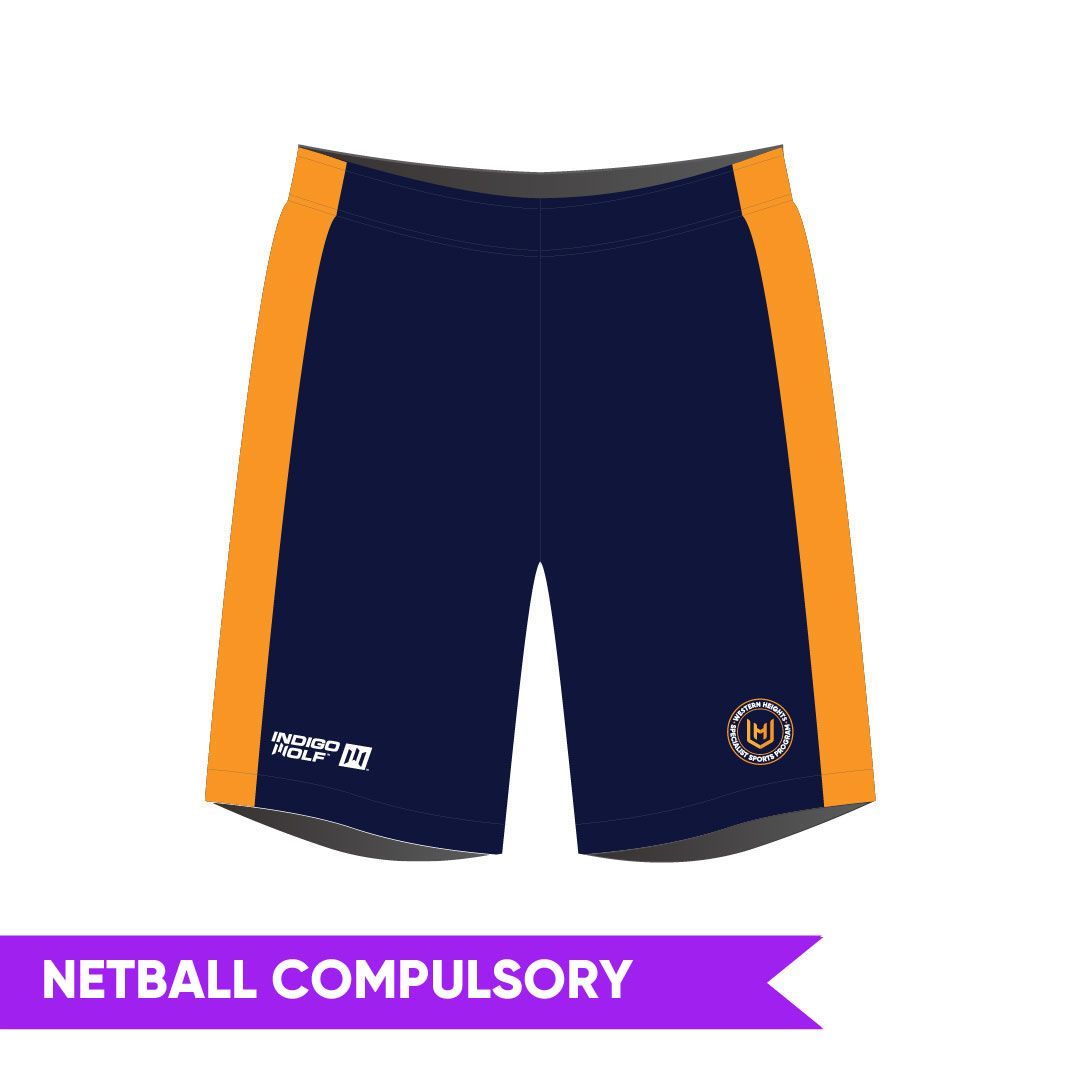 PRE-ORDER 2027 - Male Netball Shorts - Western Heights College SSP PRE-ORDER 2027 - Male Netball Shorts - Western Heights College SSP
