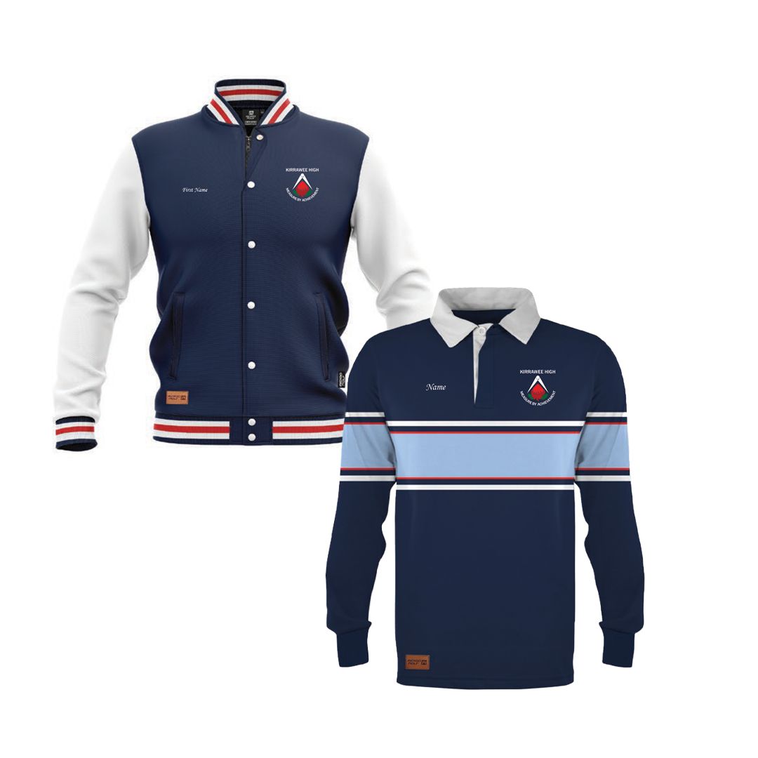 Kirrawee High School 2027 - Yr12 Fleece College Jacket /Knitted Jumper  COMBO (SAVE $5)