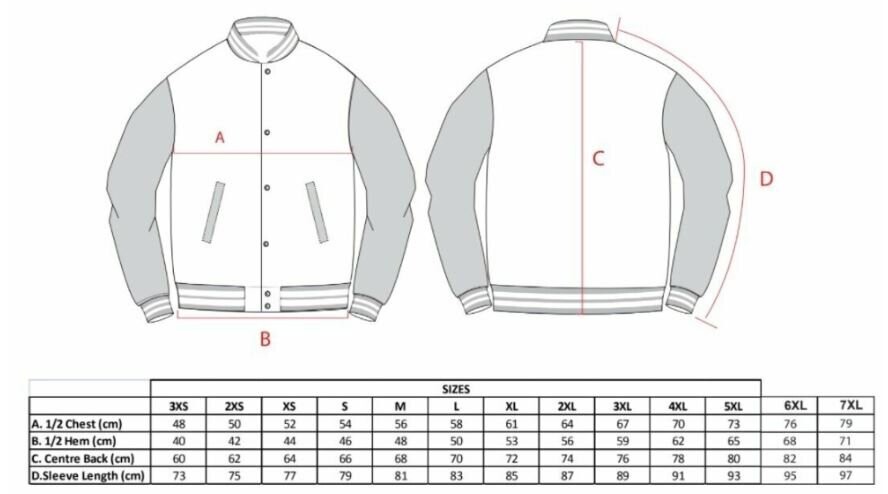 Woonona High School 2028 - Yr12 Oxford College Jacket Woonona High School 2028 - Yr12 Oxford College Jacket