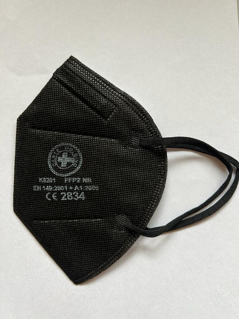 FFP 2 Maske mit Nasenpolster schwarz